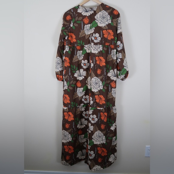 Floral Print 70’s Maxi Dress - Picture 3 of 4